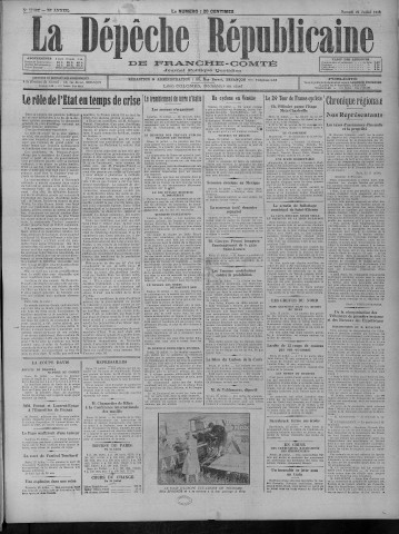 26/07/1930 - La Dépêche républicaine de Franche-Comté [Texte imprimé]