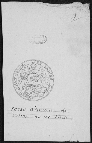 Ms Baverel 121 - Recueil de documents archéologiques ; inscriptions, sceaux, monnaies