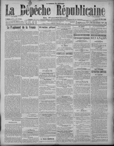 21/05/1928 - La Dépêche républicaine de Franche-Comté [Texte imprimé]