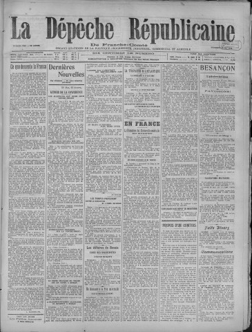 30/05/1919 - La Dépêche républicaine de Franche-Comté [Texte imprimé]