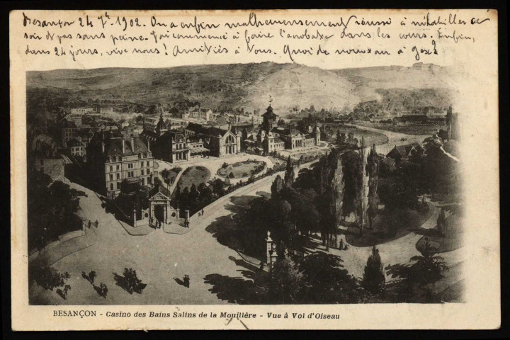 Besançon-les-Bains - Vue sur la vallée du Doubs avec la Citadelle. [image fixe] , Moselle : Imp.d'Art ,, Hélias - Bitche (Moselle)., 1904/1933