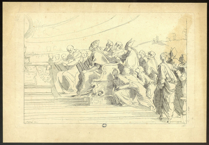 [Etude pour la Dispute du Saint Sacrement] [image fixe] / Raphaël In. C. Sculp , 1712/1765
