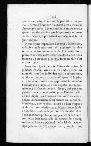 Discours au nom du régiment de Boulonnois, adressé aux amis de la constitution de la ville de Besançon, pour les remercier de l'affiliation qu'ils lui ont accordée