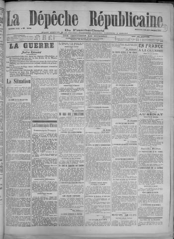 26/09/1917 - La Dépêche républicaine de Franche-Comté [Texte imprimé]