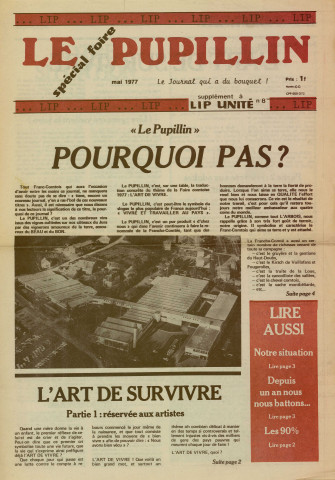 Anciens établissements LIP à Palente, reconversion des personnels, redémarrage de l'activité sur le site : correspondance, articles de presse. 1977-1981.