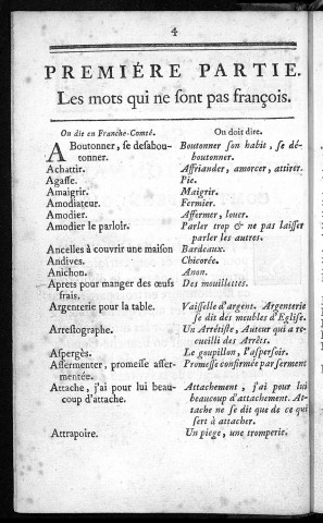 Essai d'un dictionnaire comtois-francais par Mad. Brun