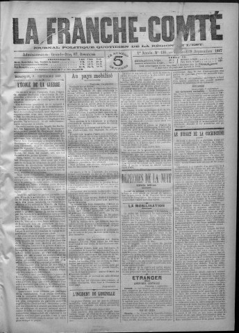 09/09/1887 - La Franche-Comté : journal politique de la région de l'Est