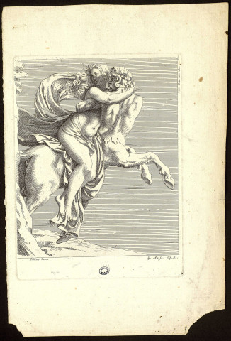 [Personnages mythologiques] [estampe] / G. Au. Sc. c.p.R.  ; Jullius Rom. , [S.l.] : [s.n.], [1640-1703]