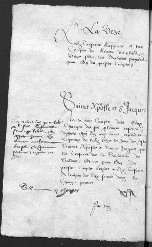 Comptes de la Ville de Besançon, recettes et dépenses, Compte de Jacques Chevannay des Daniels (1er juin 1628 - 31 mai 1629)