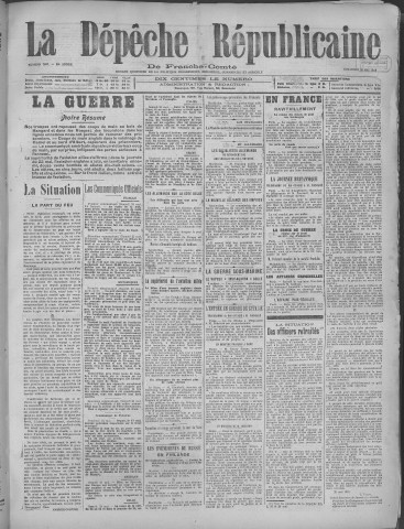 26/05/1918 - La Dépêche républicaine de Franche-Comté [Texte imprimé]