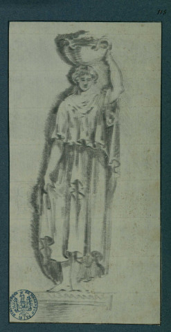 Personnage portant un vase sur sa tête / Antoine-François Callet , [S.l.] : [A.-F. Callet], [1700-1800]