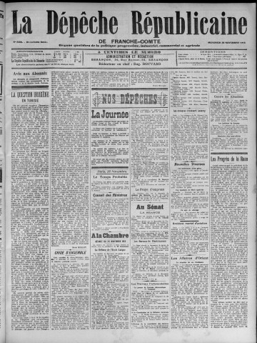 26/11/1913 - La Dépêche républicaine de Franche-Comté [Texte imprimé]