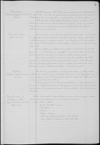 Registre des délibérations du Conseil municipal, avec table alphabétique, du 22 février au 30 décembre 1906