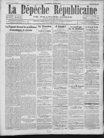20/06/1931 - La Dépêche républicaine de Franche-Comté [Texte imprimé]