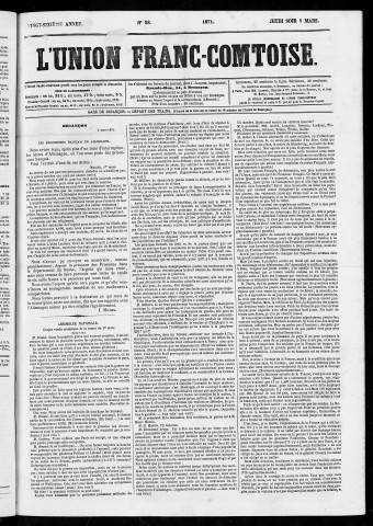 09/03/1871 - L'Union franc-comtoise [Texte imprimé]
