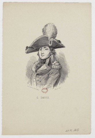 G. David [image fixe] / Lith. Pointurier P. F. à Dole  ; A. Belin Lith , Dole : Lith Pointurier F. et P., 1803/1815
