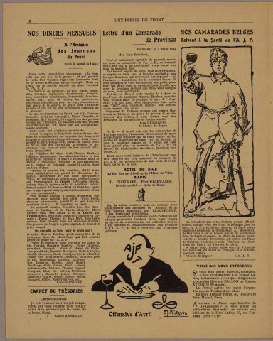 01/04/1922 - L'Ex-presse du front : organe mensuel