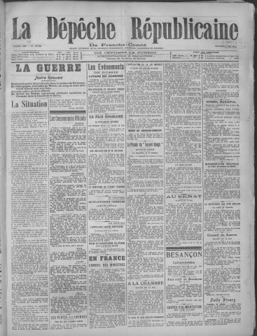 15/05/1918 - La Dépêche républicaine de Franche-Comté [Texte imprimé]