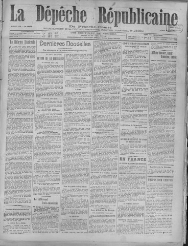 26/04/1919 - La Dépêche républicaine de Franche-Comté [Texte imprimé]