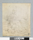 Étude pour le portrait de Talleyrand, Prince de Bénévent (recto) ; Étude d’après une gravure et fauteuil (verso)