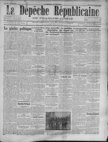 13/11/1932 - La Dépêche républicaine de Franche-Comté [Texte imprimé]