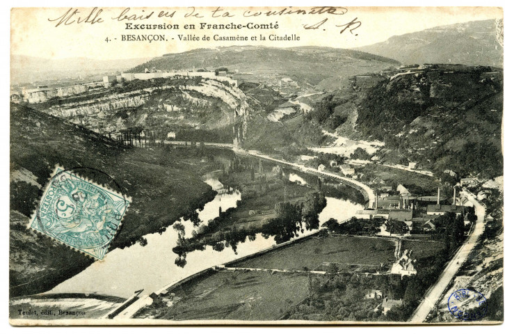 Besançon. - Vallée de Casamène et la Citadelle [image fixe,] , Besançon : Teulet, édit., 1904/1905