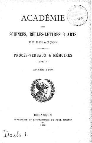 01/01/1895 - Procès verbaux et mémoires [Texte imprimé] /