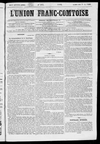 09/09/1882 - L'Union franc-comtoise [Texte imprimé]
