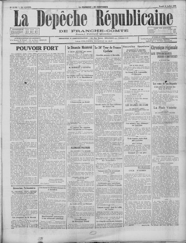18/07/1932 - La Dépêche républicaine de Franche-Comté [Texte imprimé]