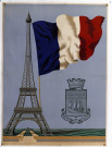 La tour Eiffel aux couleurs de la France, affiche