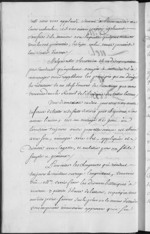 Ms Académie 8 - Ouvrages des membres de l'Académie de Besançon. Quatrième volume (24 août 1773-21 décembre 1776)