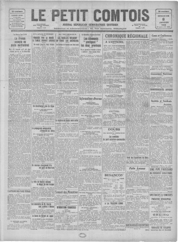 08/01/1928 - Le petit comtois [Texte imprimé] : journal républicain démocratique quotidien