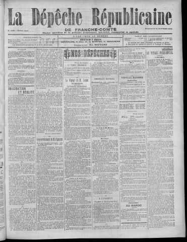 25/10/1905 - La Dépêche républicaine de Franche-Comté [Texte imprimé]