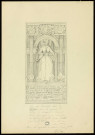 Dalle tumulaire d'Anne de Choiseul, dame de Fouchier, dans l'église de Savoyeux (Haute-Saône) [dessin] / Marianne Guyet , [Savoyeux] : [M. Guyet], [1841]