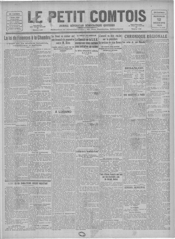 12/12/1928 - Le petit comtois [Texte imprimé] : journal républicain démocratique quotidien