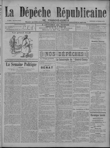 13/02/1910 - La Dépêche républicaine de Franche-Comté [Texte imprimé]