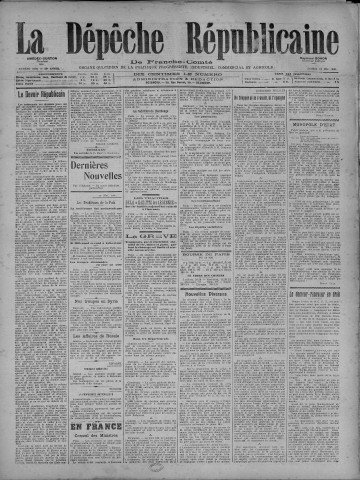 15/05/1920 - La Dépêche républicaine de Franche-Comté [Texte imprimé]