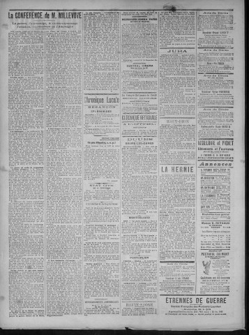 02/12/1916 - La Dépêche républicaine de Franche-Comté [Texte imprimé]