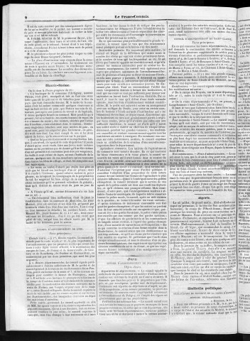 16/08/1843 - Le Franc-comtois - Journal de Besançon et des trois départements