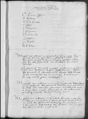 Registre des délibérations municipales 1er décembre 1539 - 31 décembre 1540
Pierre Oultrey, secrétaire