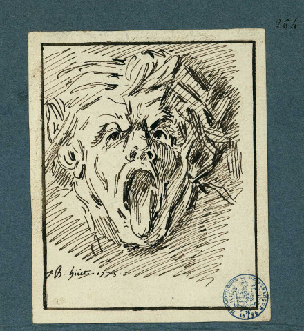Personnage grimaçant / J.-B. Huet , [S.l.] : [J.-B. Huet], [1700-1800]