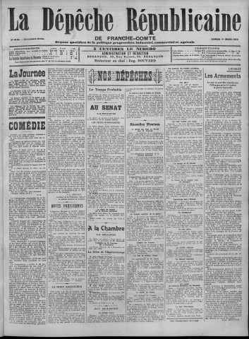 01/03/1913 - La Dépêche républicaine de Franche-Comté [Texte imprimé]