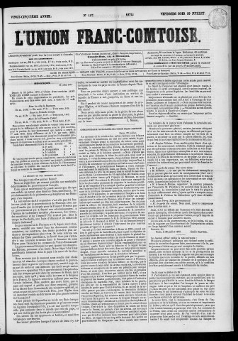 29/07/1870 - L'Union franc-comtoise [Texte imprimé]