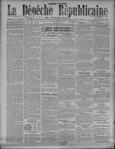 15/12/1925 - La Dépêche républicaine de Franche-Comté [Texte imprimé]