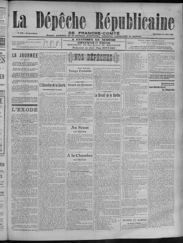 27/06/1906 - La Dépêche républicaine de Franche-Comté [Texte imprimé]