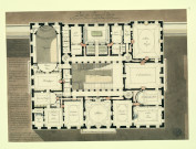 Palais du prince-évêque de Bâle à Porrentruy. Plan du 1er étage / Pierre-Adrien Pâris , [S.l.] : [P.-A. Pâris], [1700-1800]