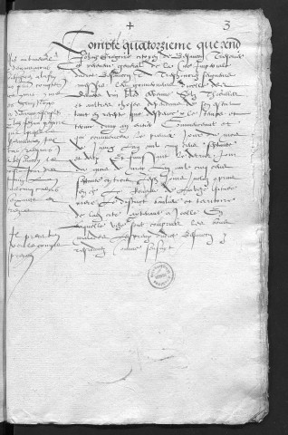 Comptes de la Ville de Besançon, recettes et dépenses, Compte de Jehan Grégoire (1er juin 1572 - 31 mai 1573)