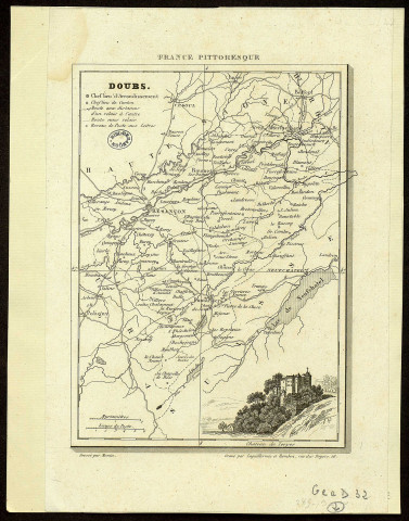Doubs. Dressé par Monin. Gravé par Laguillermie et Ramboz. 2 myriamètres. [Document cartographique] , 1831/1836