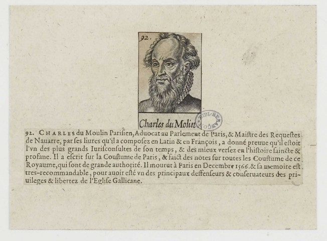 Charles Du Moulin [image fixe]