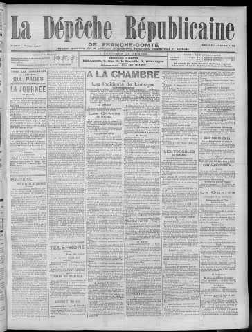 19/04/1905 - La Dépêche républicaine de Franche-Comté [Texte imprimé]